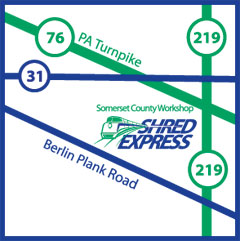 Shred Express Location Map Shred Express Location Map